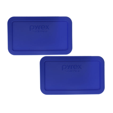 Pyrex 7214-PC cadet blue lid front view showing secure seal for leftovers