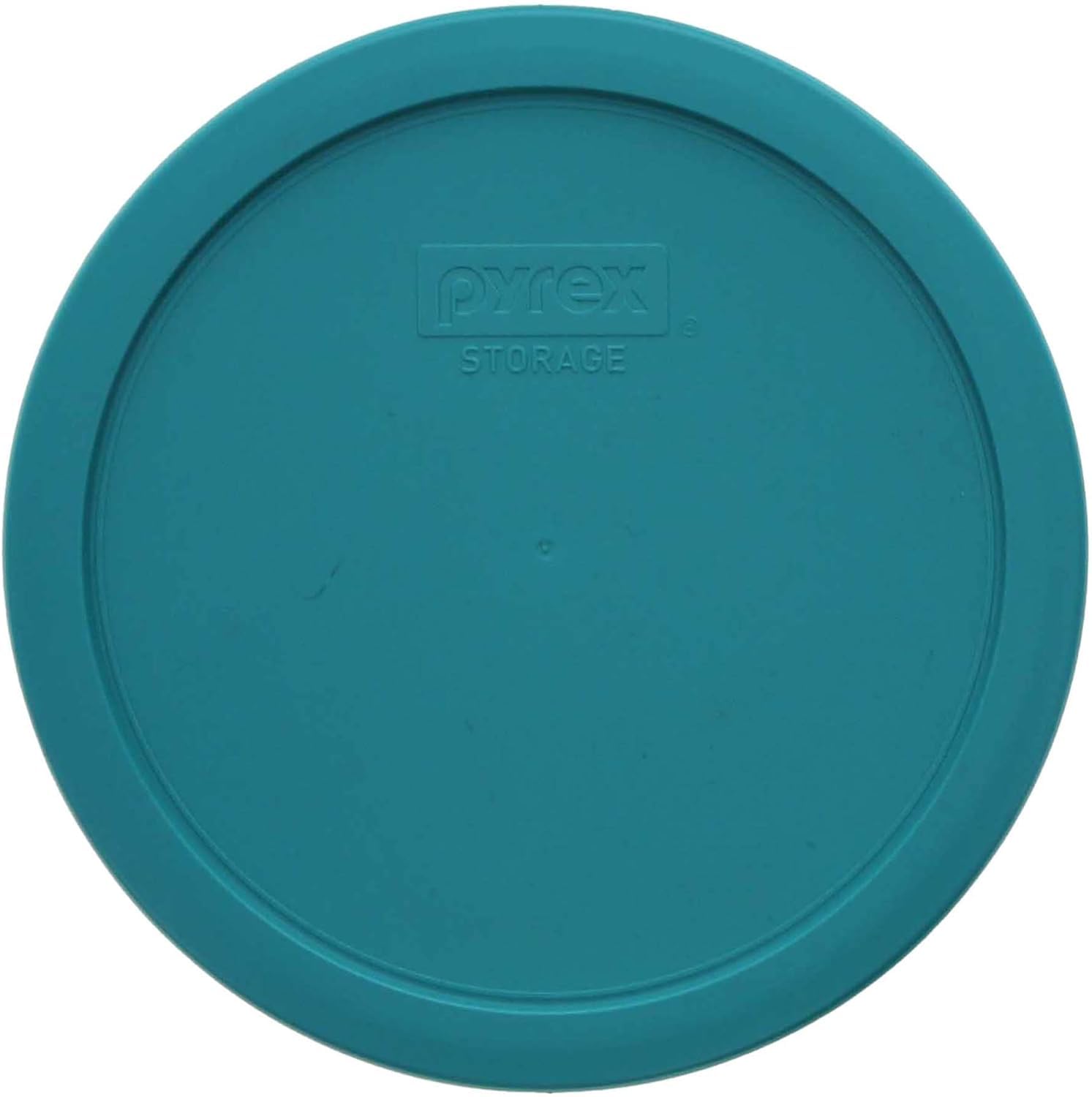 Pyrex 7402-PC turquoise lid on bowls; snug fit for 7-cup capacity.