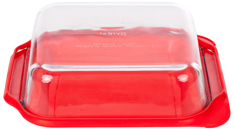 Pyrex Basics 8-square for dessert prep and leftovers, convenient portioning.