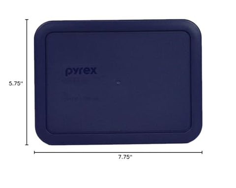 Blue Pyrex lid collection displayed on a kitchen shelf for organized storage.