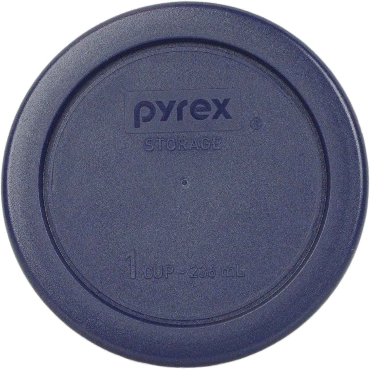 Blue Pyrex lids in top rack dishwasher-safe cycle for quick cleanup.