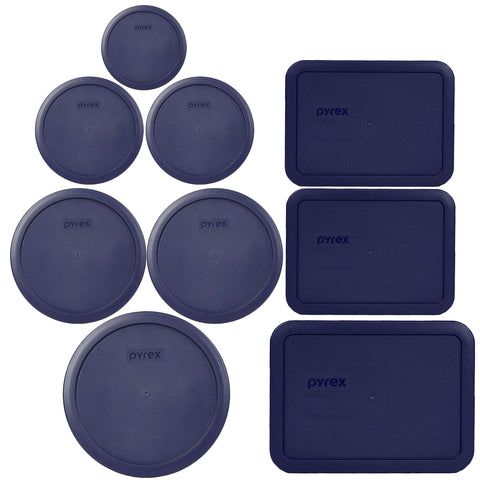 Pyrex 9-piece bundle of blue-lid glass containers for versatile kitchen storage