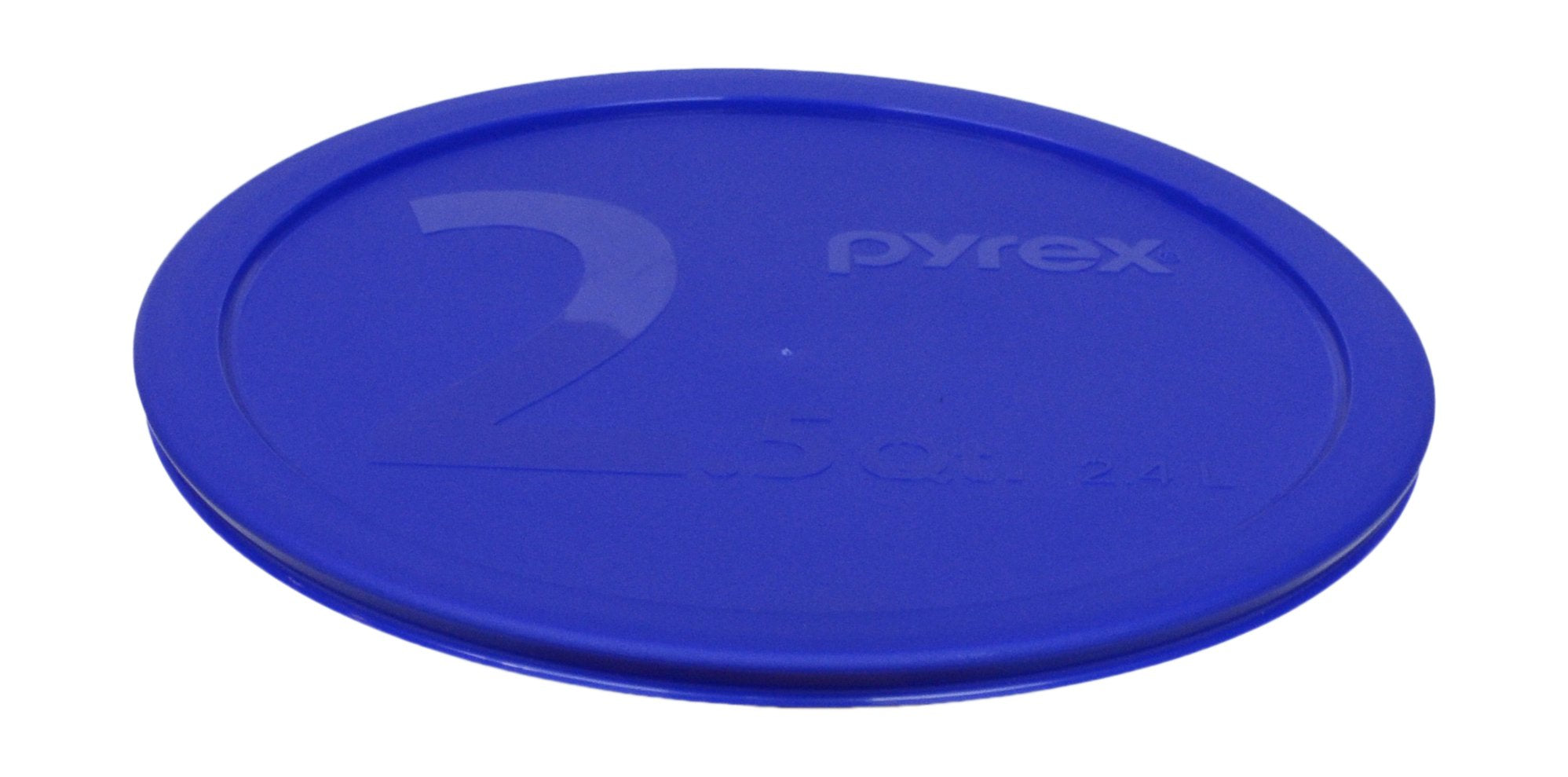 Pyrex blue 2.5qt lid ideal for microwave reheating and storage