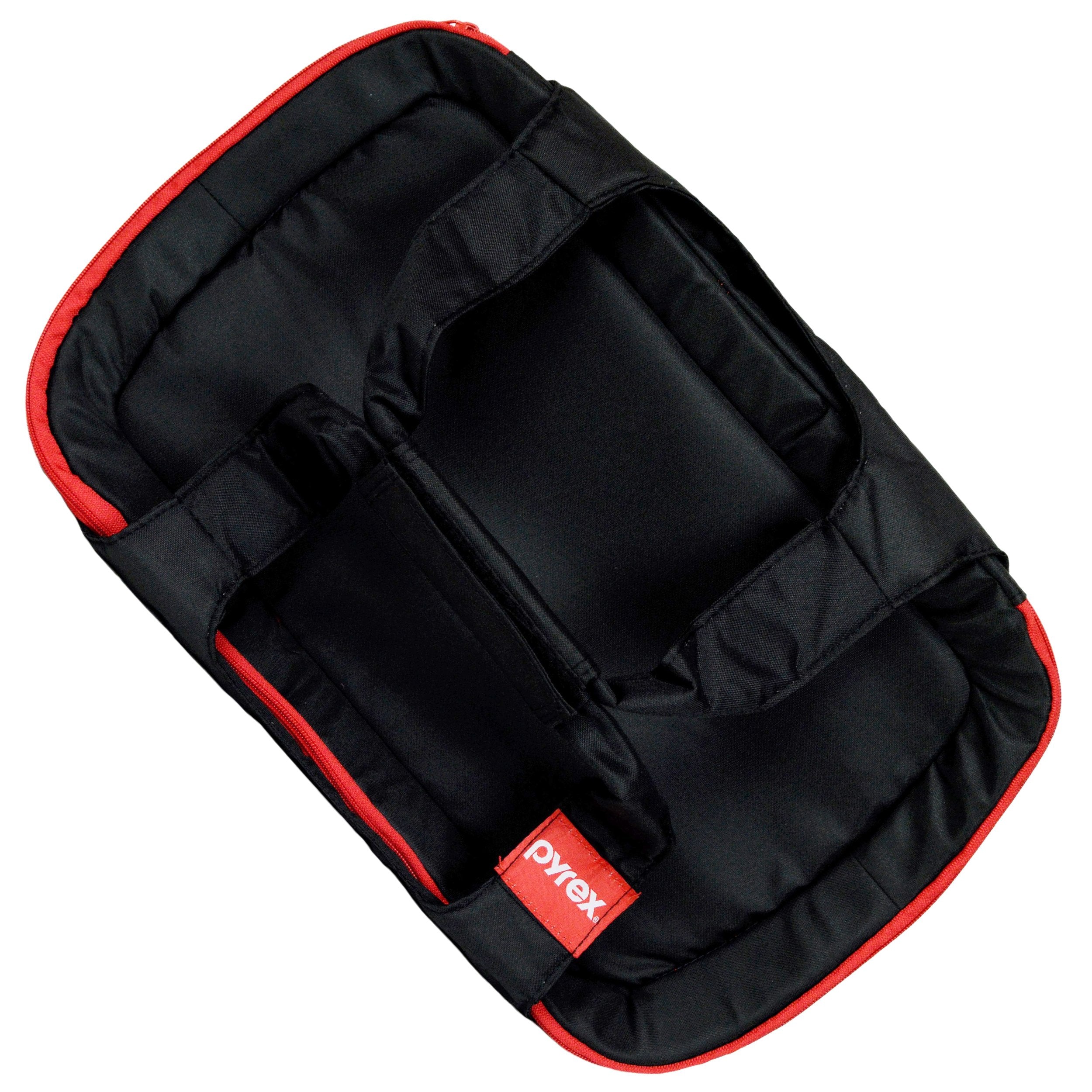 Pyrex Portables secure zipper and handles for reliable carry.