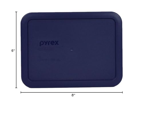 USA-made Pyrex lid set, top-rack dishwasher safe.
