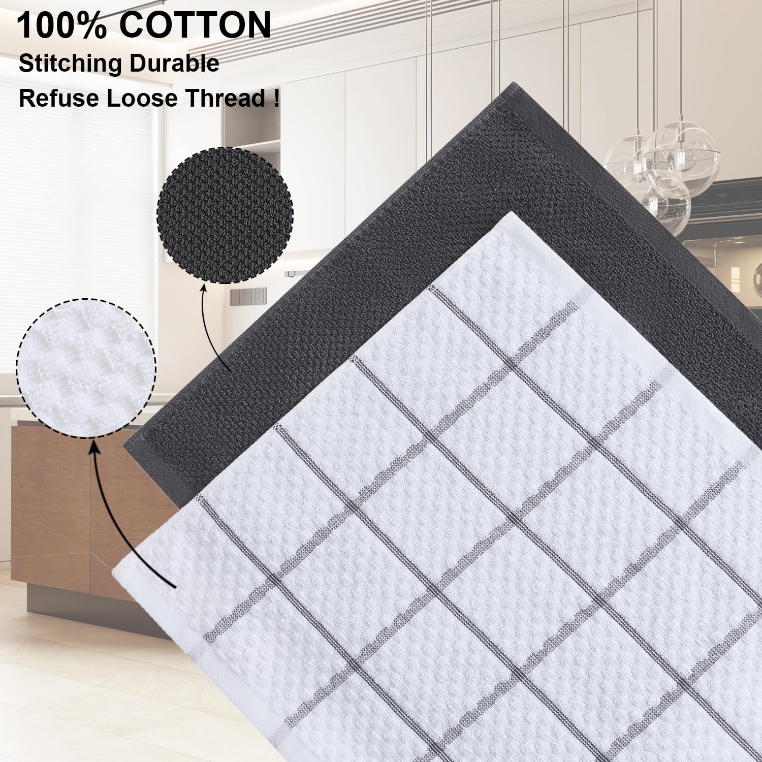 QAJ dishcloths 13x13 pack ready for quick drying tasks