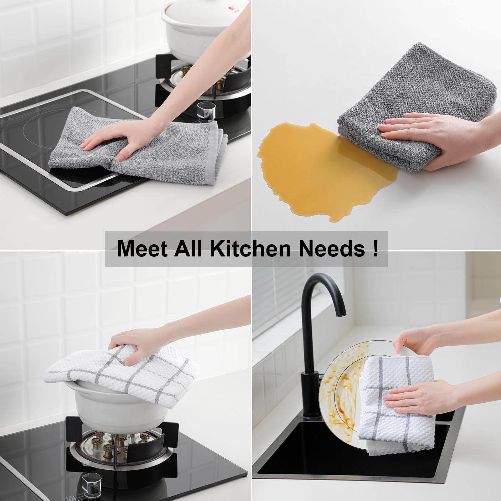 QAJ towels in laundry highlighting easy care.
