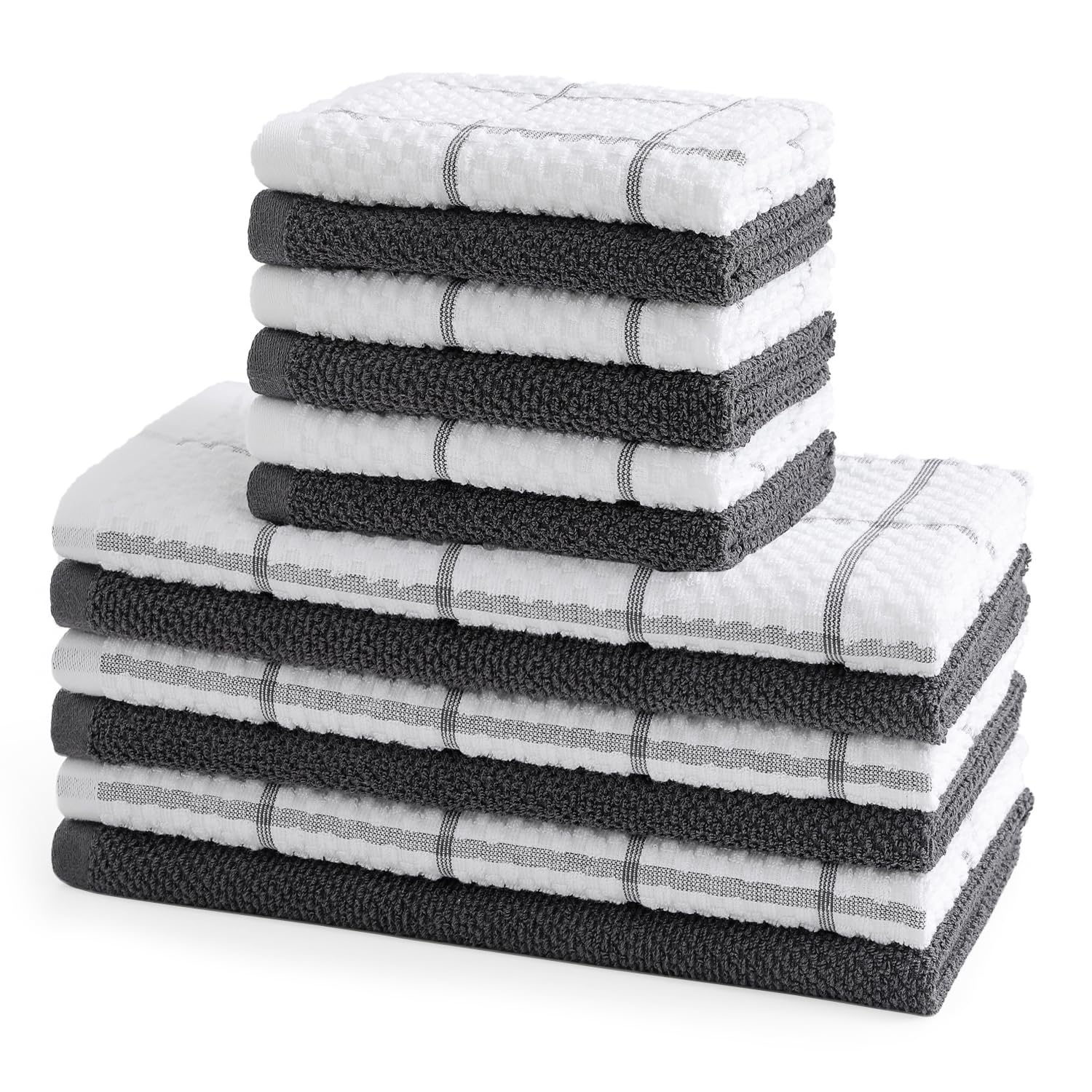 QAJ kitchen towels 16x25 setup shows plush cotton texture for busy kitchens