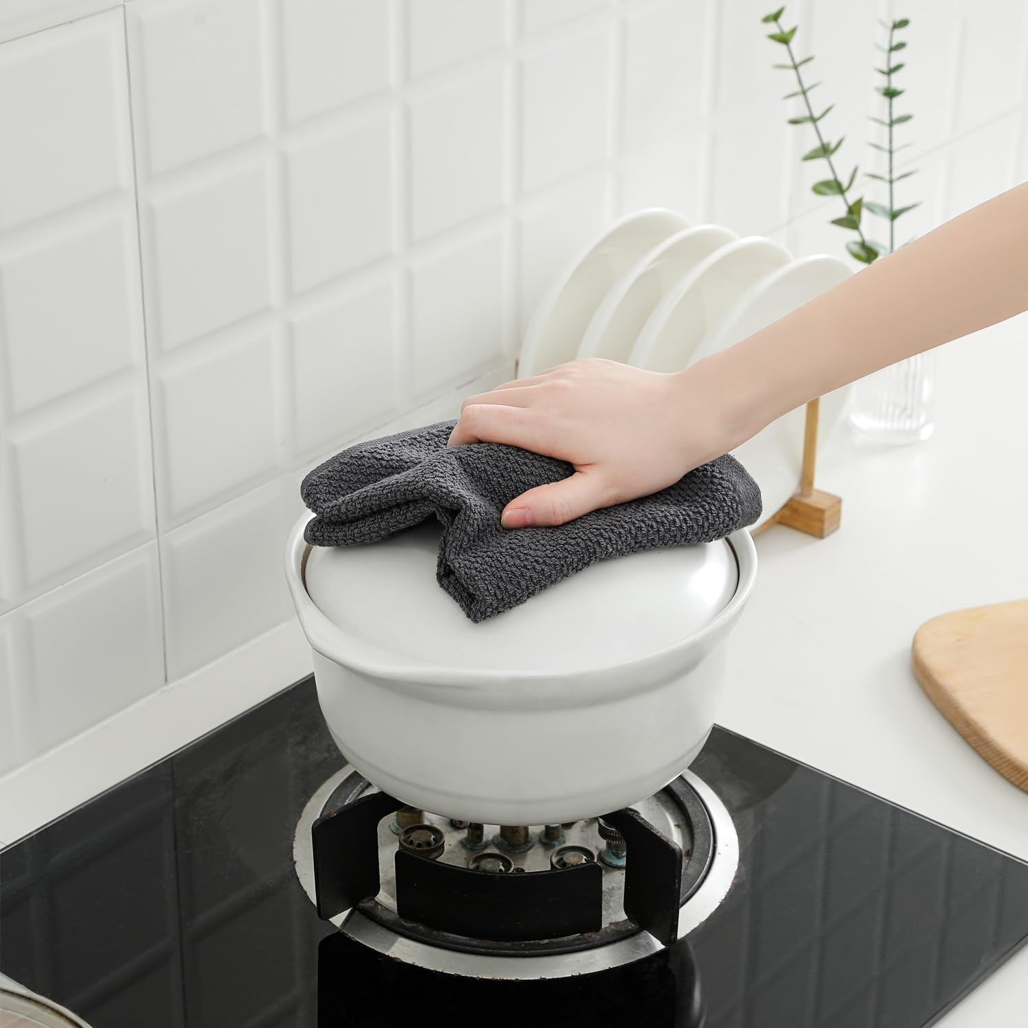 QAJ kitchen towels durable fiber withstand hundreds of washes