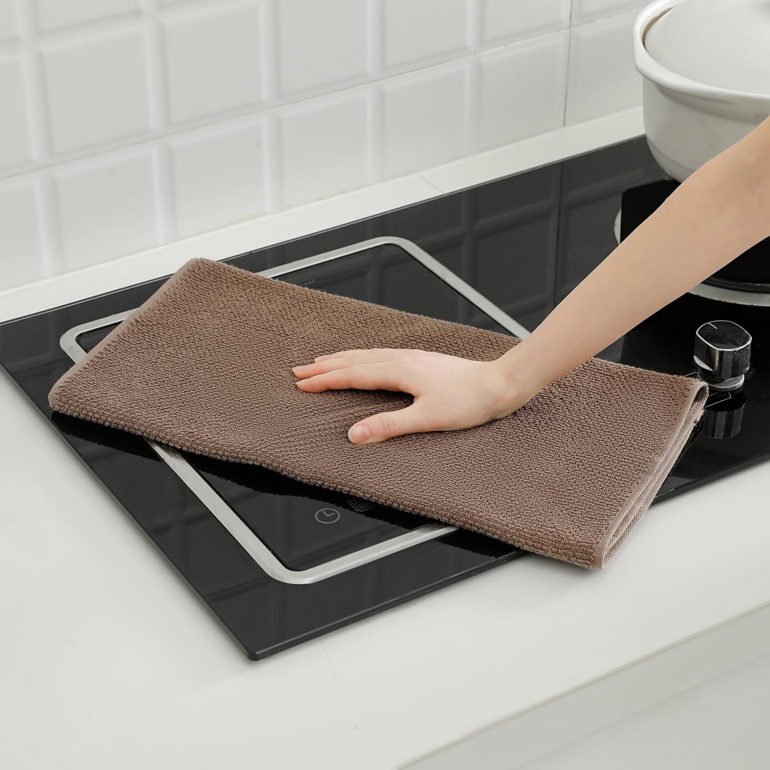 QAJ kitchen towels with hanging ring for easy storage