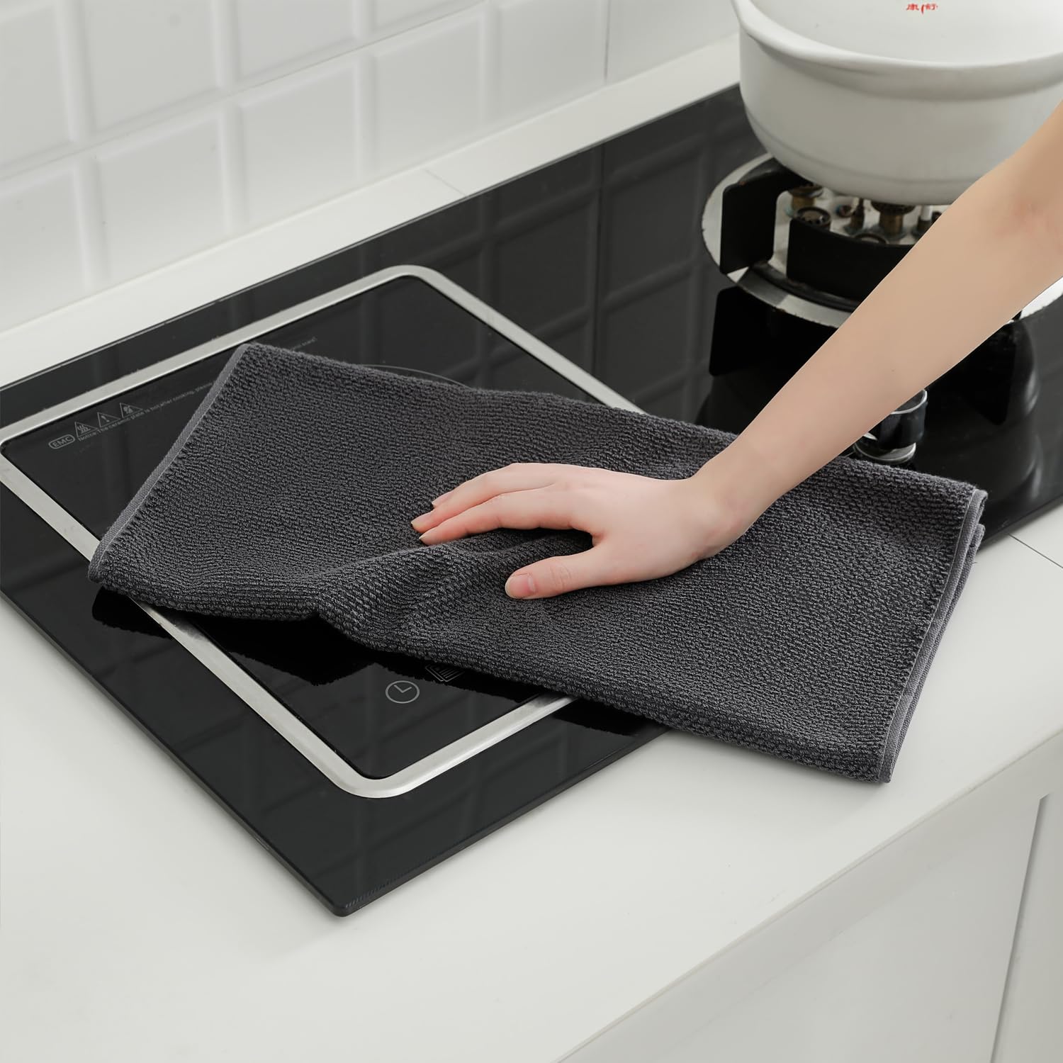 QAJ kitchen towels hanging ring for easy storage