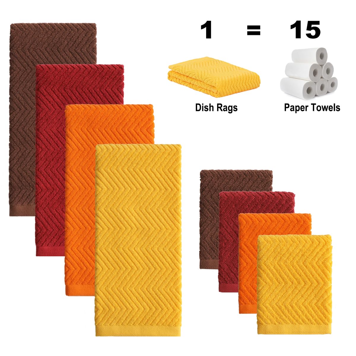 QAJ towel with wave pattern for lint-free drying