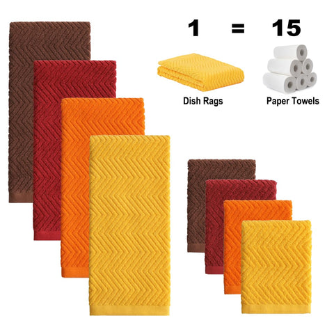 QAJ towel with wave pattern for lint-free drying