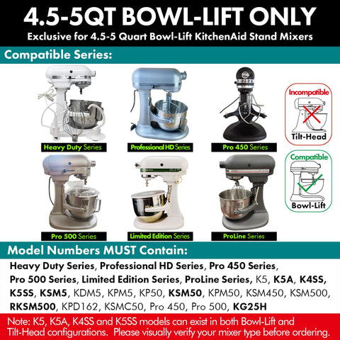 qAp Quality Art Practical bowl-lift mixer dough hook compatibility with heavy-duty models