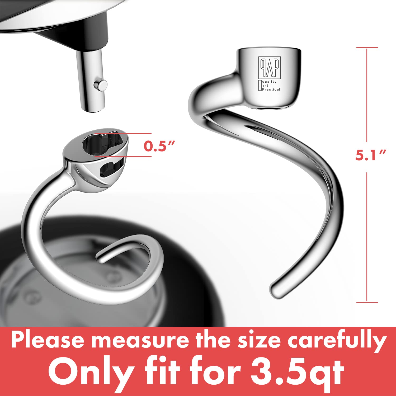 qap dough hook for pasta dough in a KitchenAid mixer
