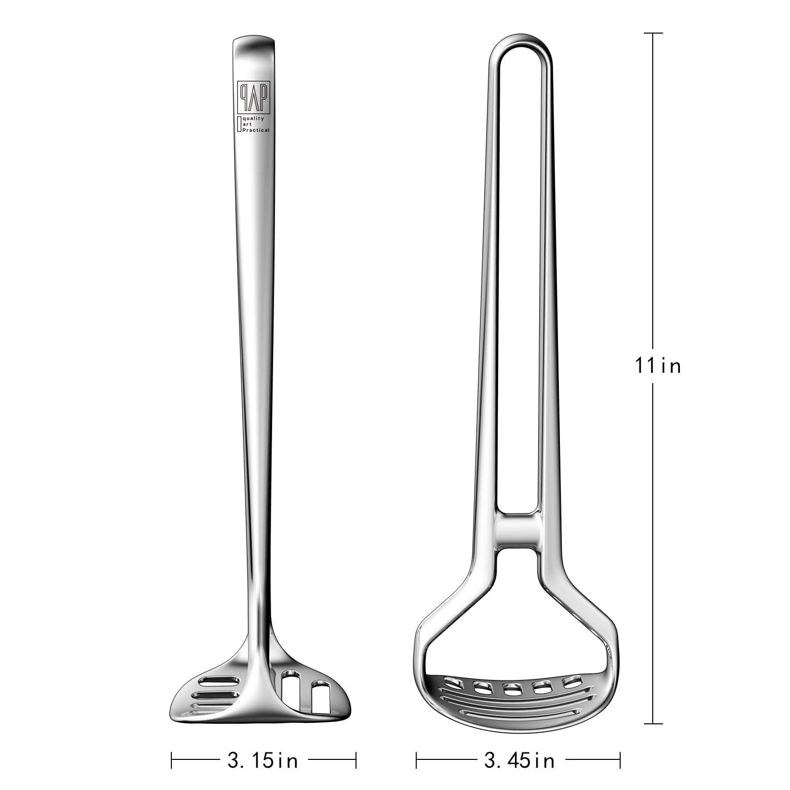 qAp Quality Art Practical masher delivers leverage and control for faster kitchen prep