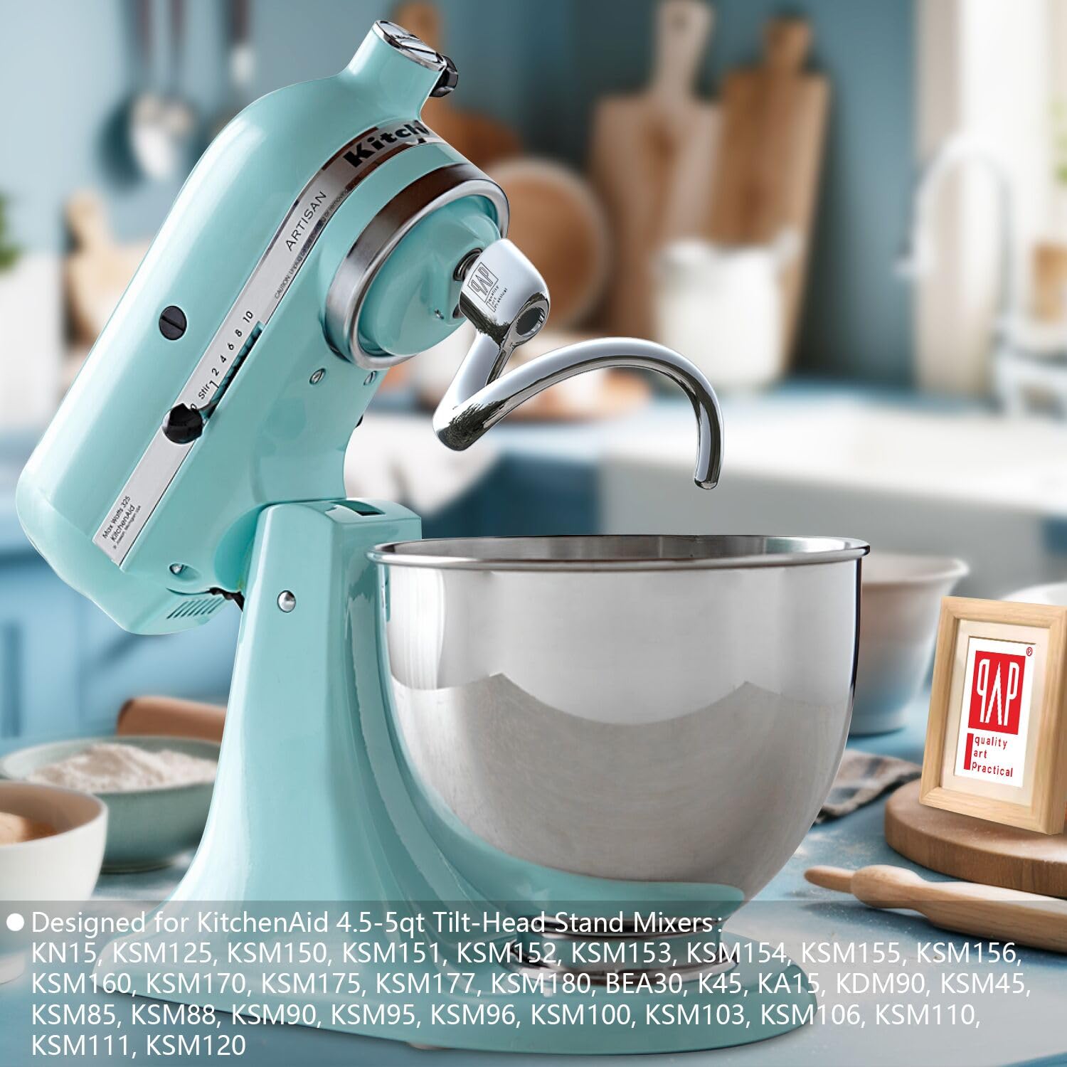 QAp Quality Art Practical compatibility with 4.5qt and 5qt KitchenAid models.