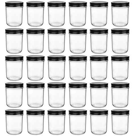 QAPPDA 6oz wide-mouth glass jar with lid for pantry storage and portion control.