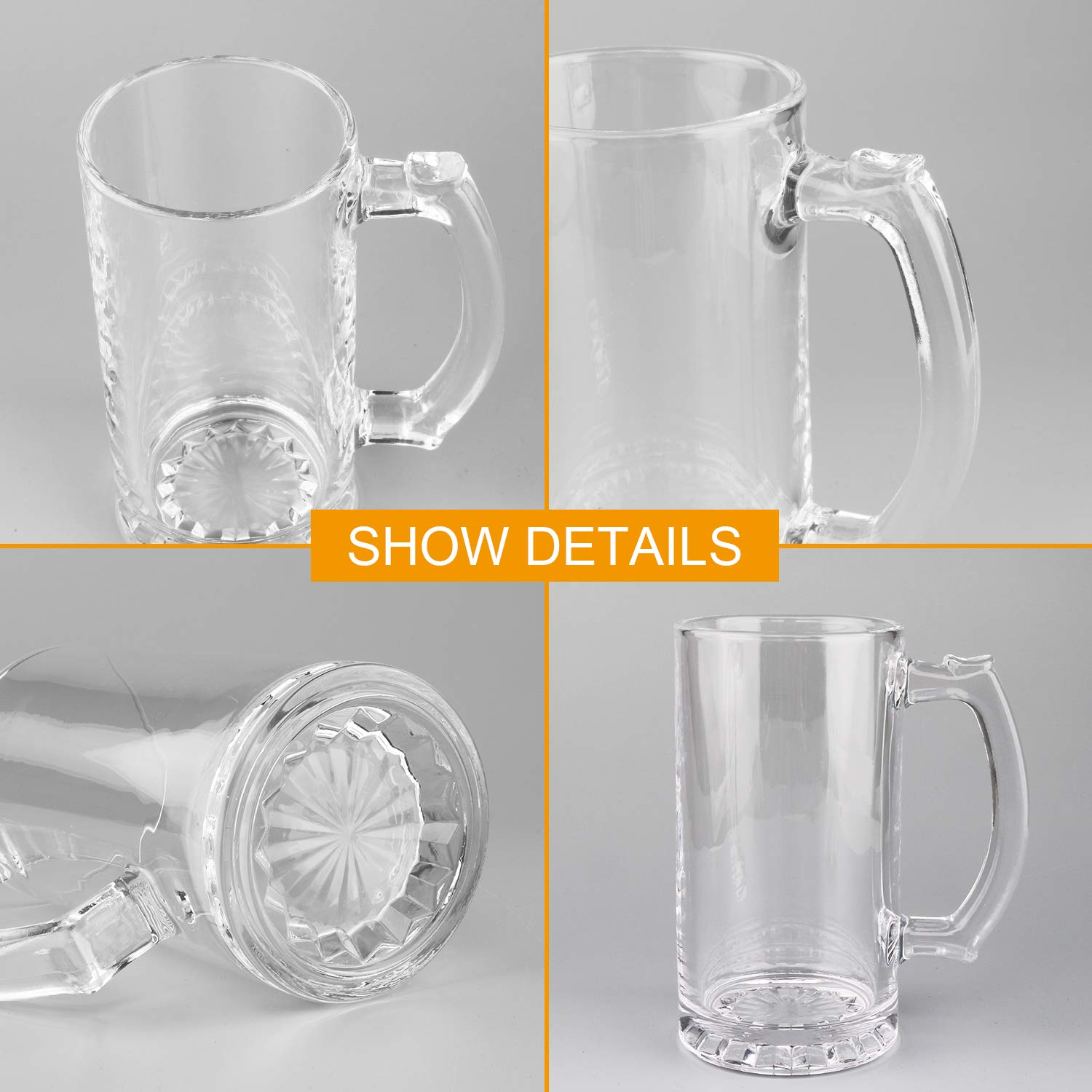 QAPPDA heavy-base tall cylindrical glass adds stability and elegant presentation.