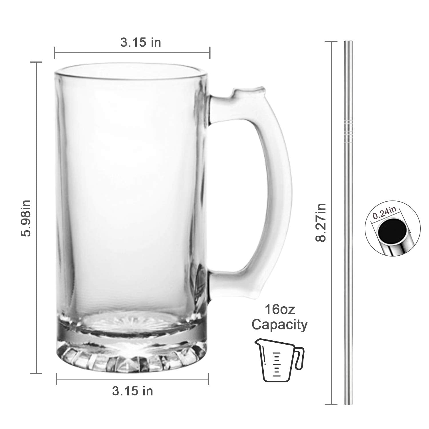 QAPPDA stainless steel straws included for eco-friendly, reusable sipping.
