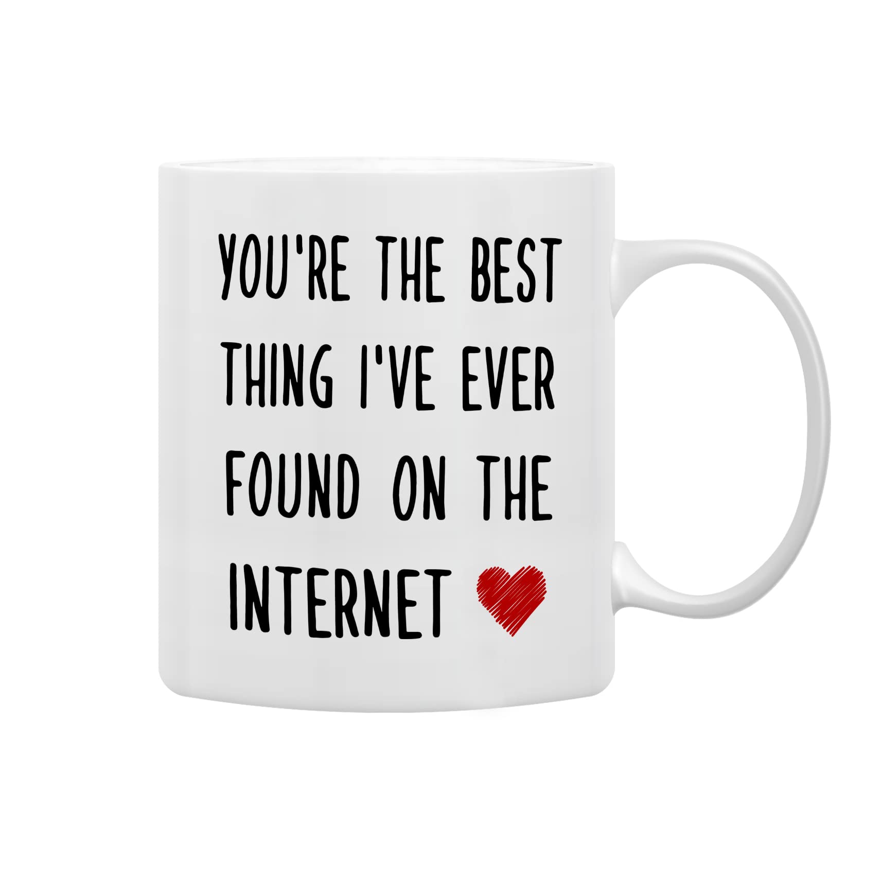 QASHWEY romantic coffee mug with 11oz capacity for your favorite beverage.