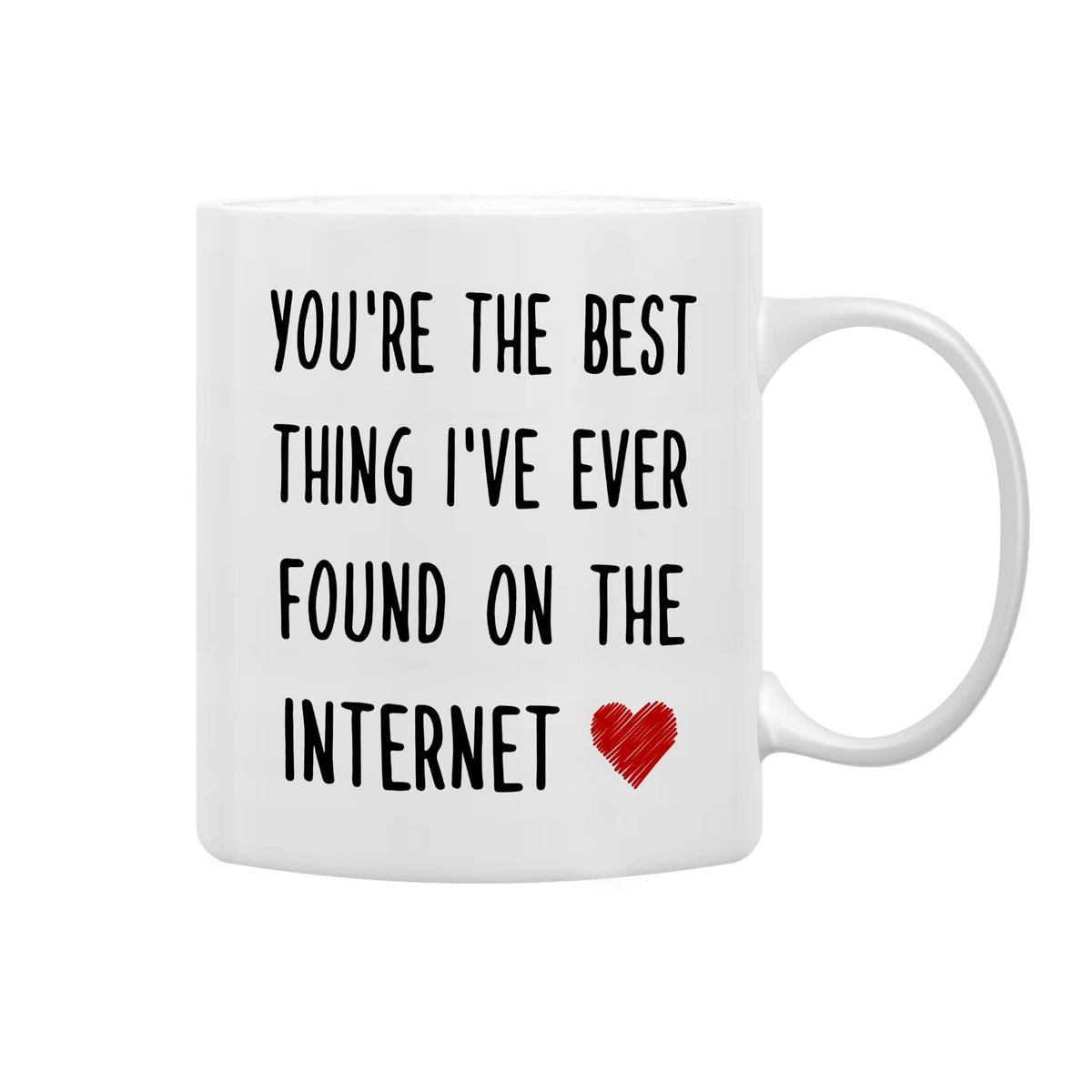 QASHWEY romantic coffee mug with 11oz capacity for your favorite beverage.