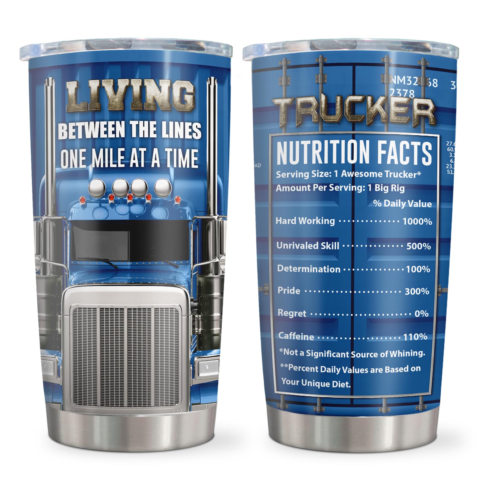 Qatdey 20oz trucker tumbler for long hauls keeps drinks at the right temperature.