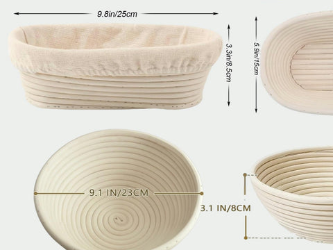 Qavinch proofing bowls offer easy loaf release.