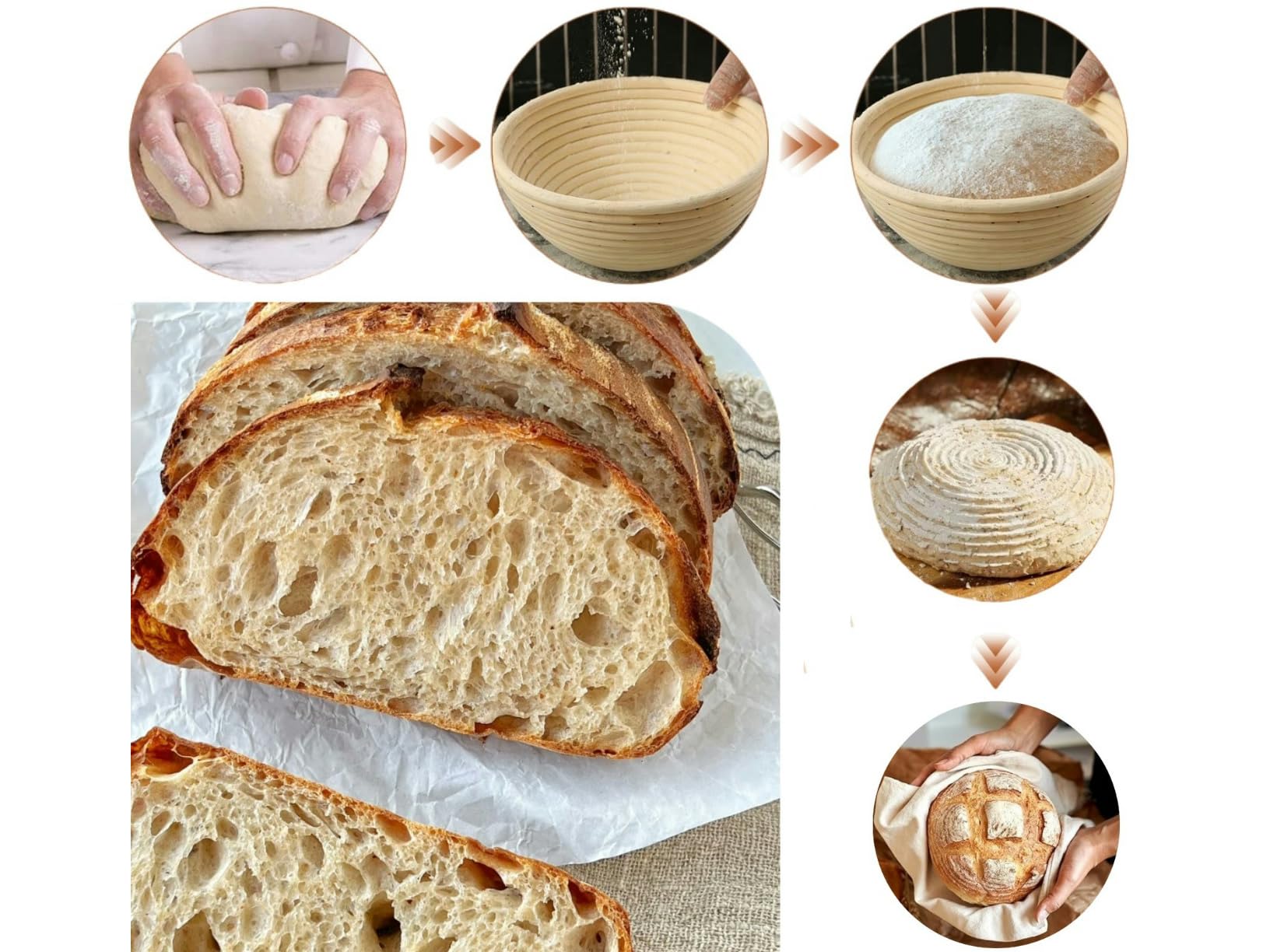 Qavinch sourdough proofing basket setup for consistent results.