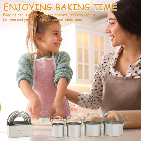 Qbily dishwasher-safe rust-resistant cutters simplify cleanup.