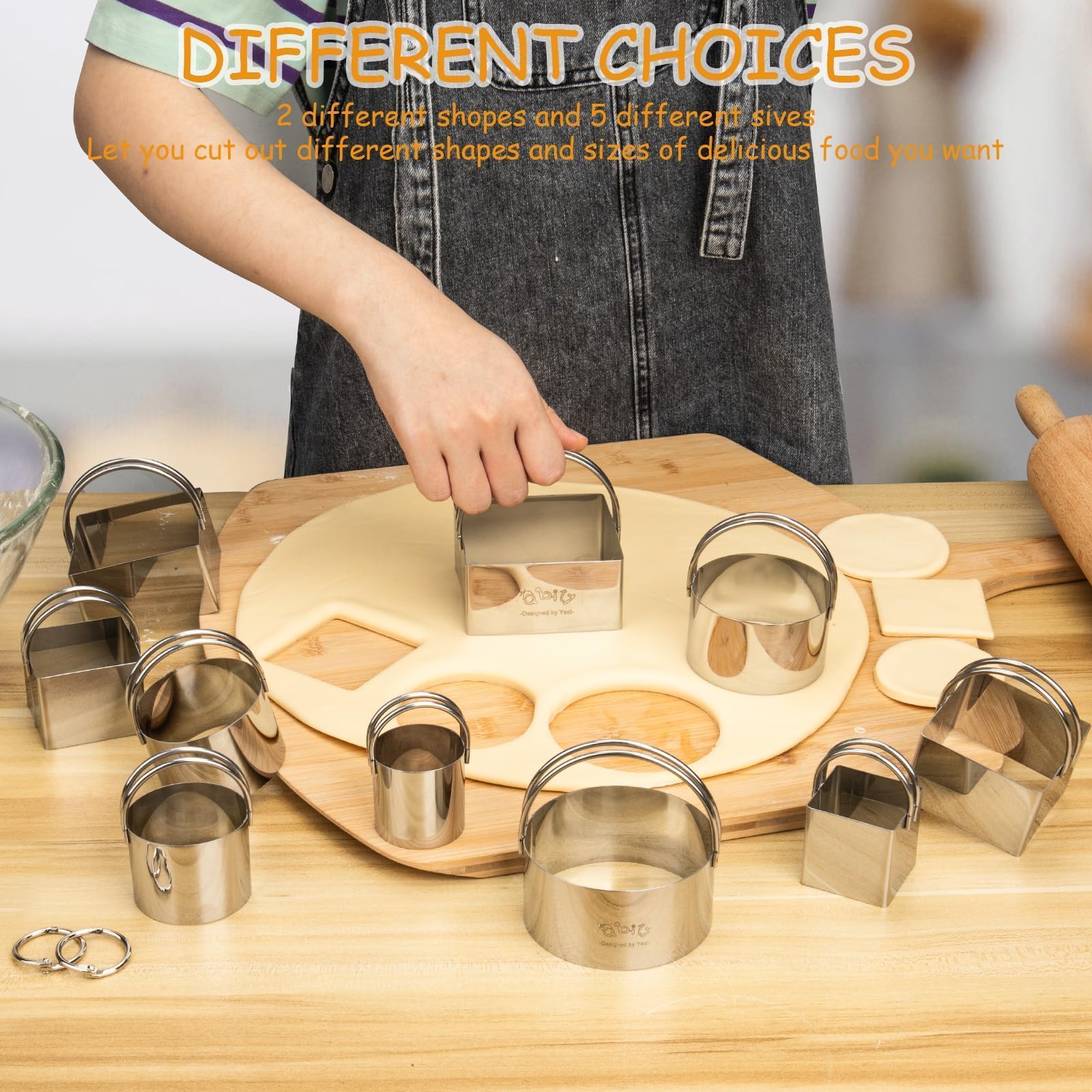 Qbily handle-equipped cutters offer comfortable grip during cutting.