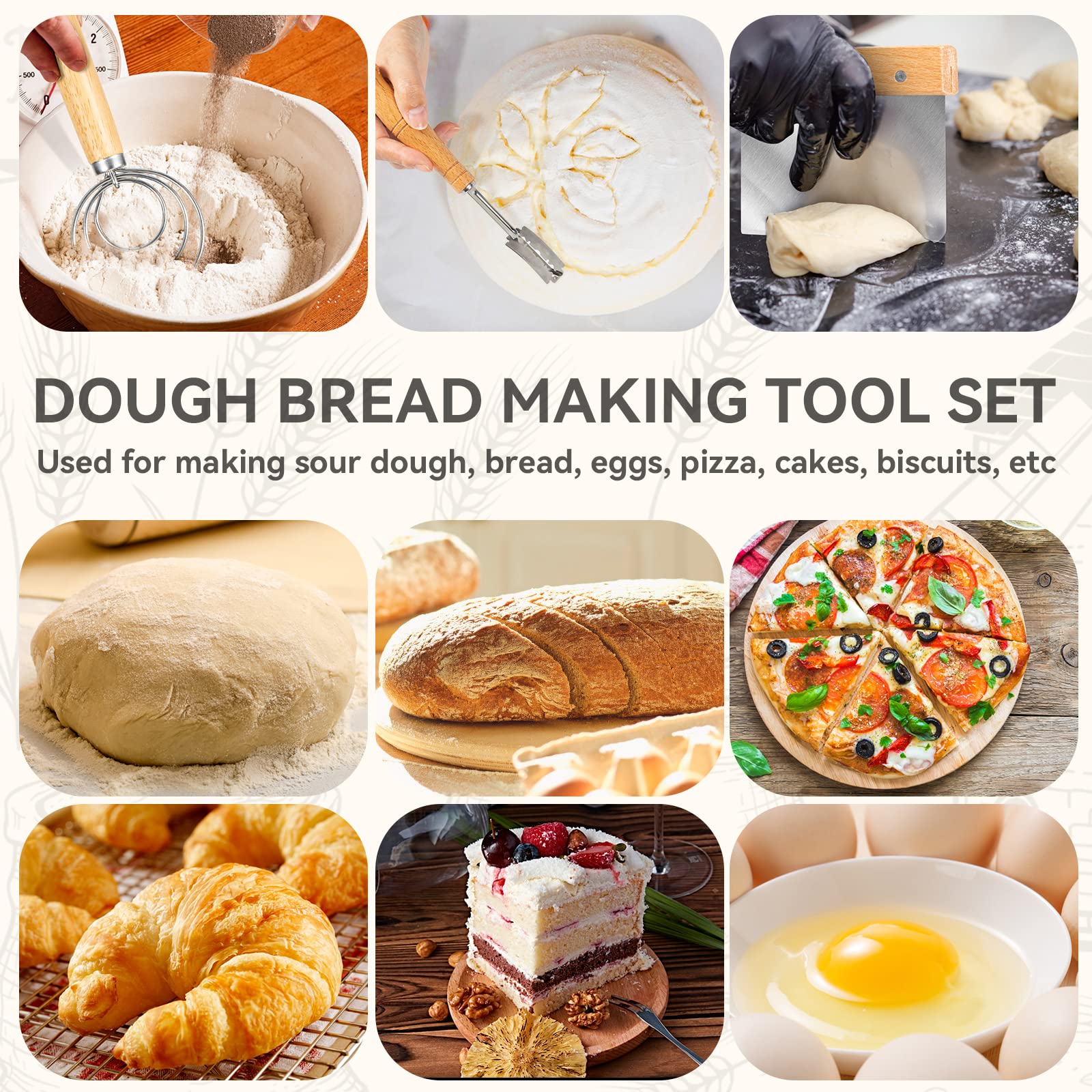 Qbily kitchen setup with Danish dough whisk boosting home baking.