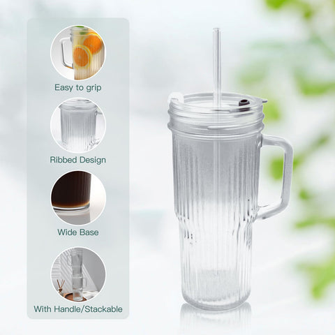 QBrBk 24oz capacity ideal for smoothies, tea, or water on the go.