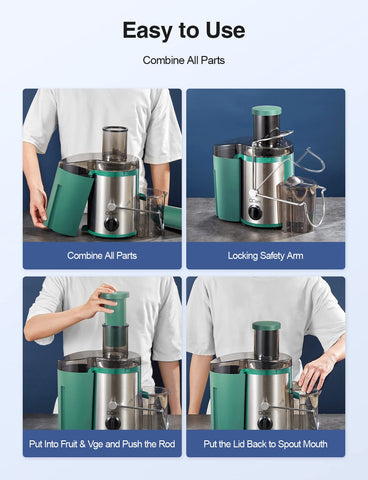 QCen Juicer handles soft fruits to hard vegetables with ease.