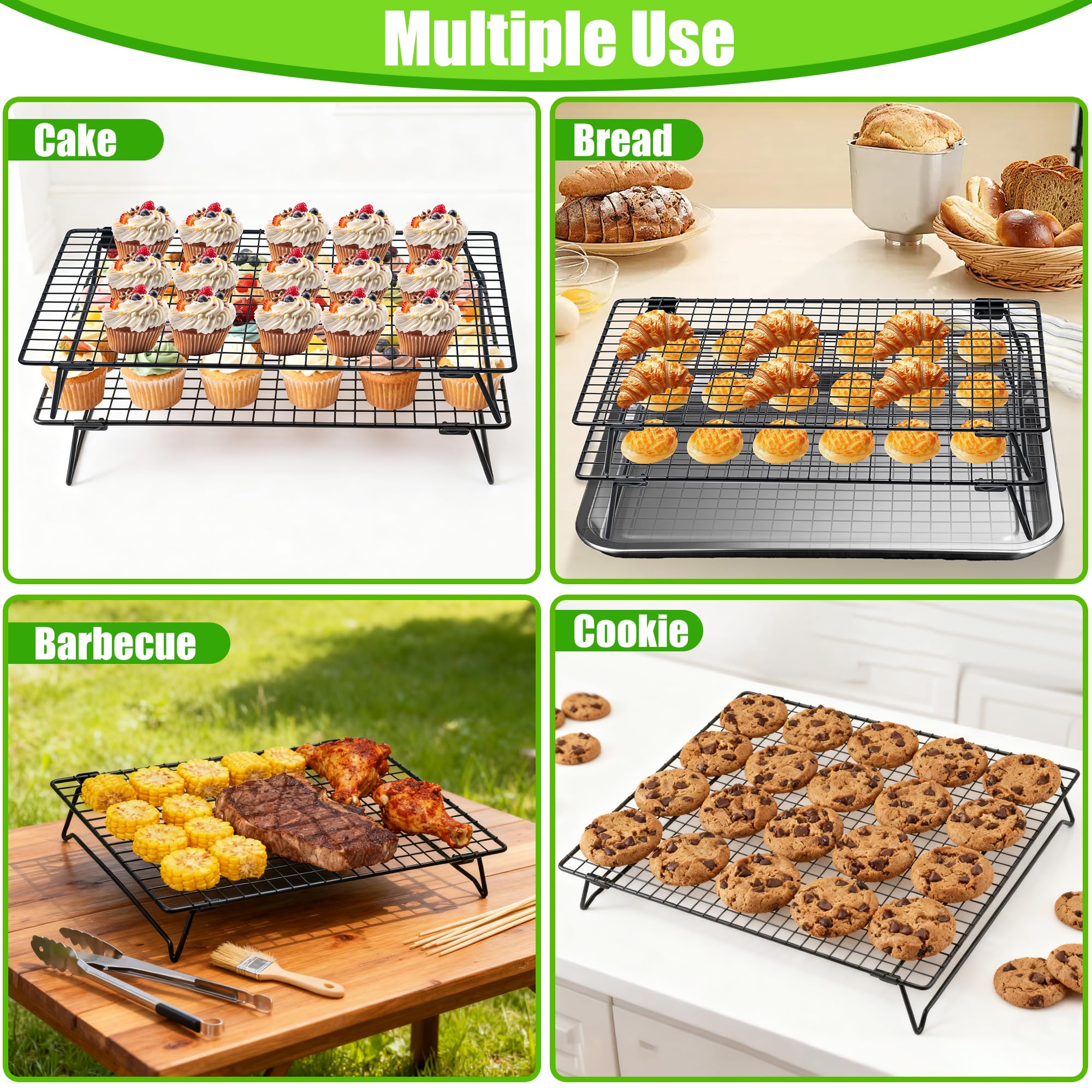 QCCTPUU cookie cooling rack promotes even airflow.