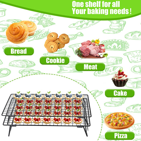 QCCTPUU cooling rack with foldable legs for compact storage.