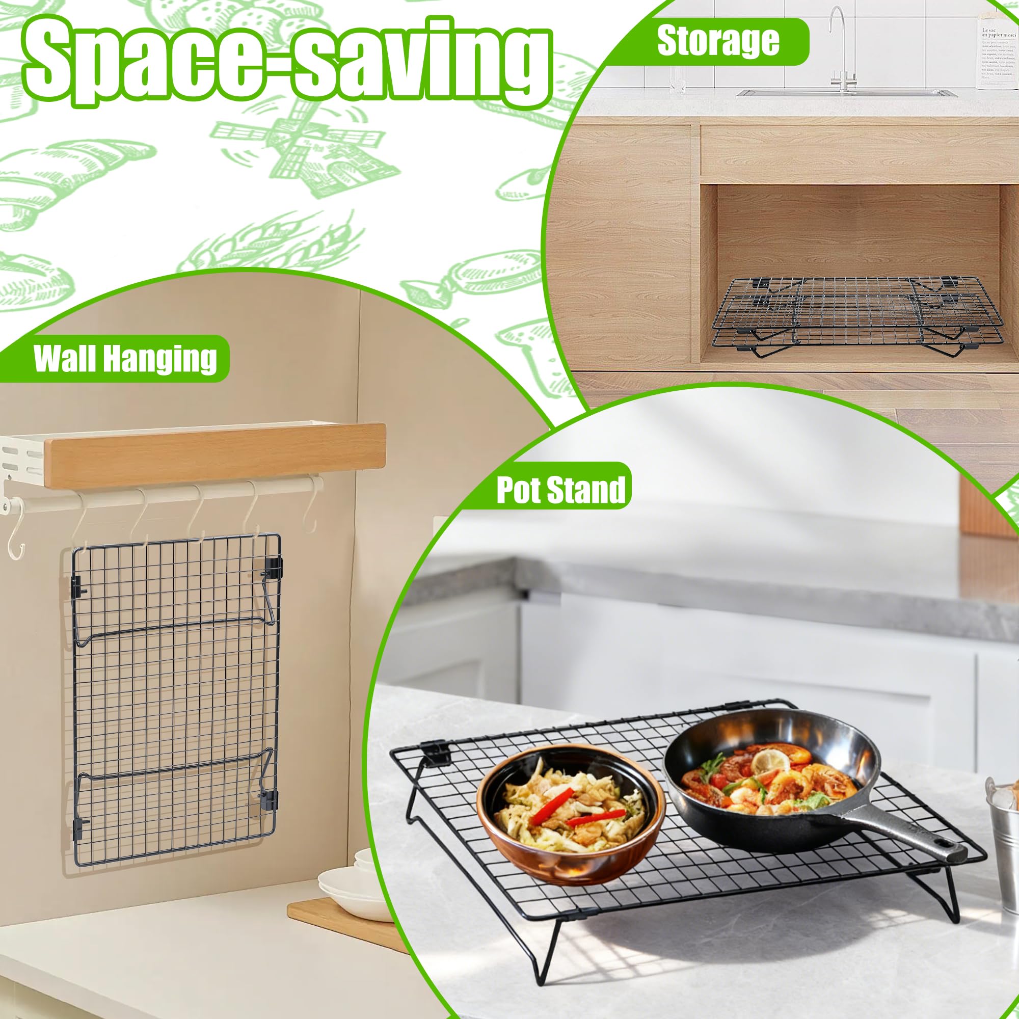 QCCTPUU cooling rack is dishwasher-safe and easy to clean.
