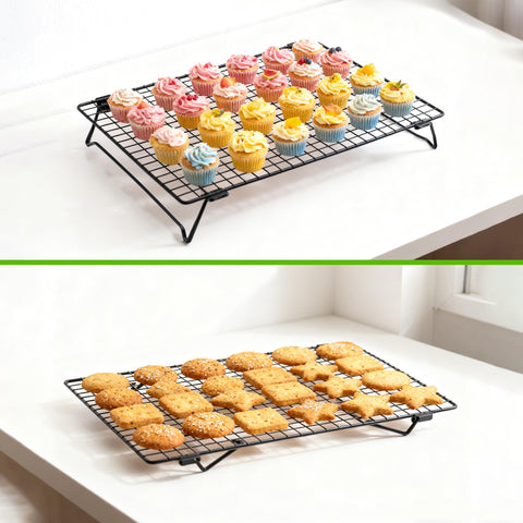 QCCTPUU half-sheet pan compatible cooling rack.