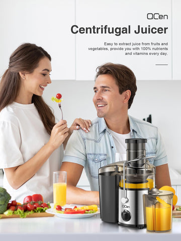 QCen juicer BPA-free stainless components for safe use