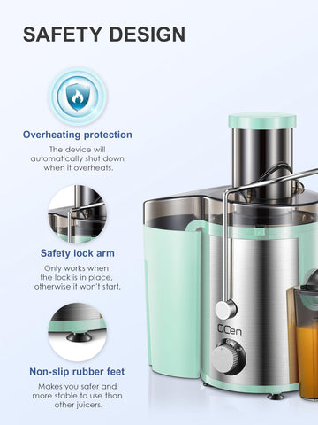 QCen detachable parts simplify washing after juicing sessions