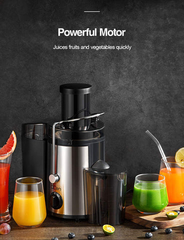 QCen stainless steel filter basket ensures smooth juice.