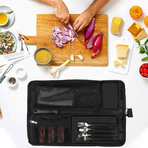 Ergonomic design forms a tight roll when buckled for secure storage.