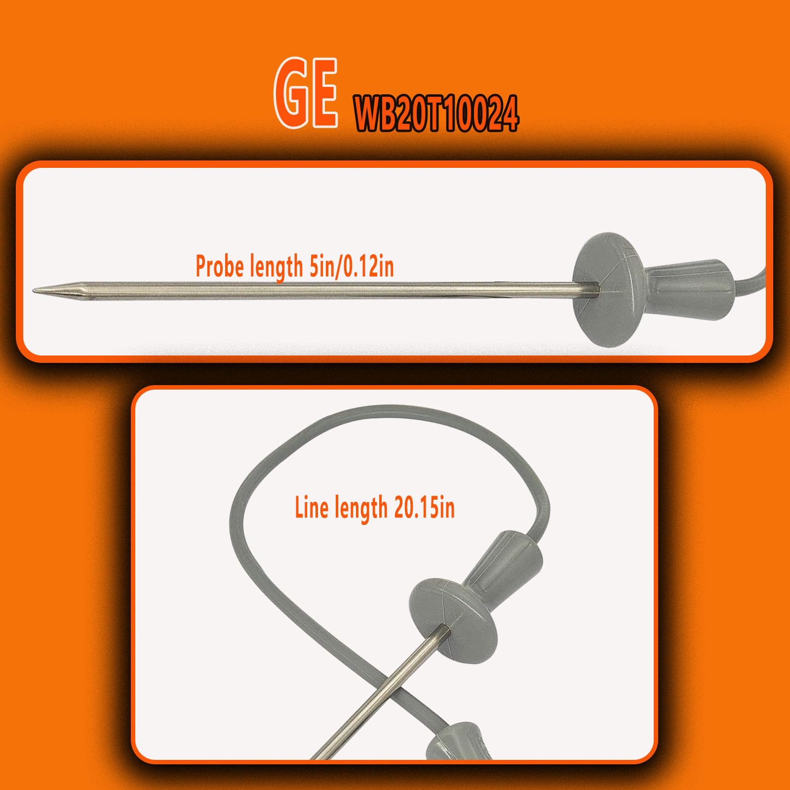 QDYXPXWH WB20T10024 oven meat probe with extended silicone cable for easy use