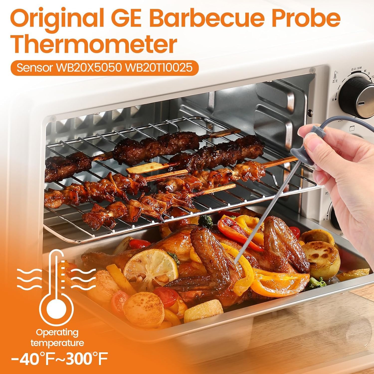 QDYXPXWH WB20T10024 GE oven probe in food-grade design