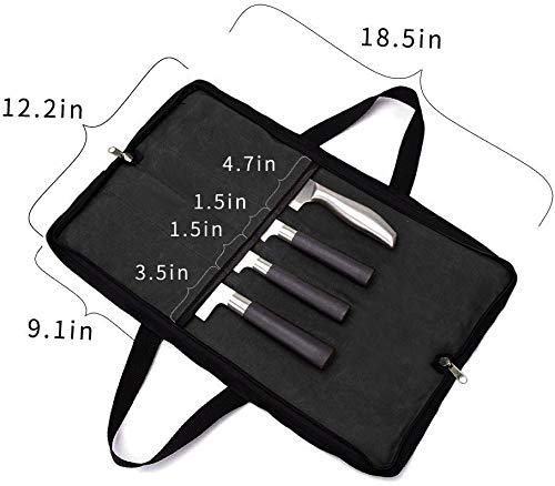 QEES portable chef knife bag easy to carry with handle
