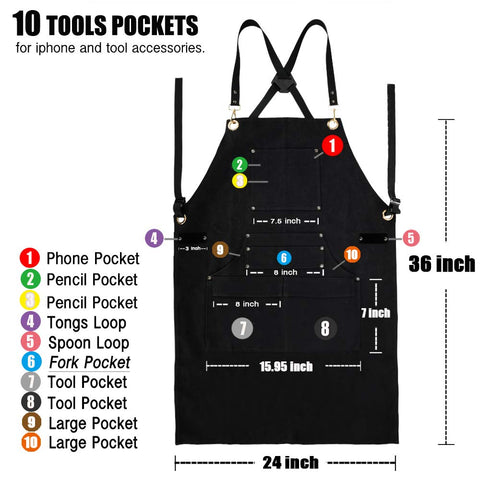 QeeLink apron with quick-release buckle for easy, fast wear and removal.