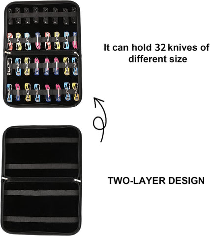 QEES Knife Case padded interior prevents blade rubbing and keeps items safe