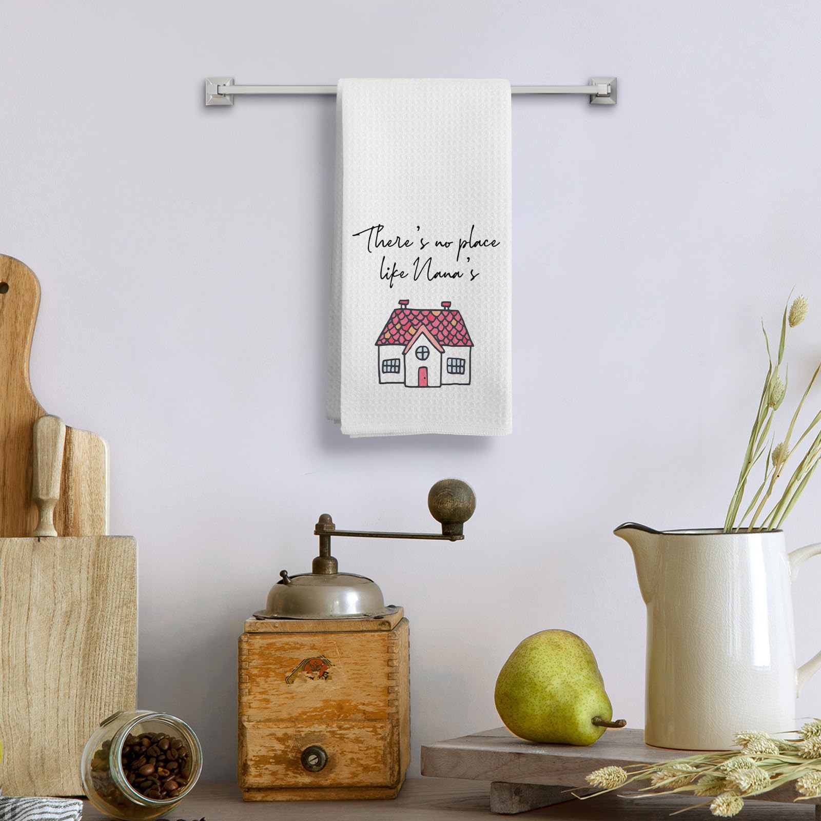 Qeheb Nana Gifts decorative towel in rich colors adds modern flair to any bathroom.