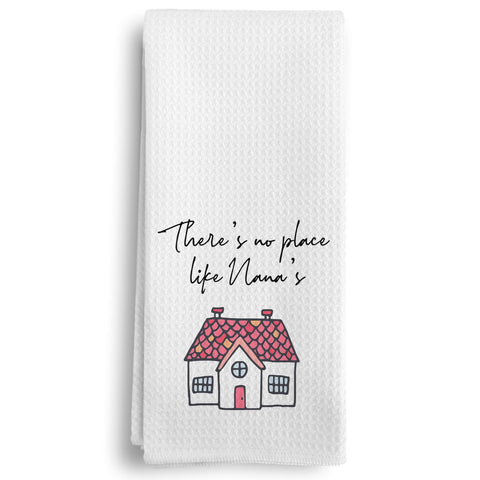 Qeheb Nana Gifts kitchen towel with waffle texture, perfect for stylish kitchen decor and everyday drying.