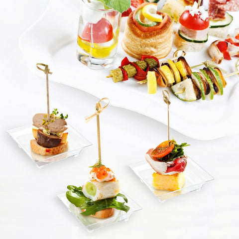 Qeirudu versatile appetizer plates for bars and buffets.